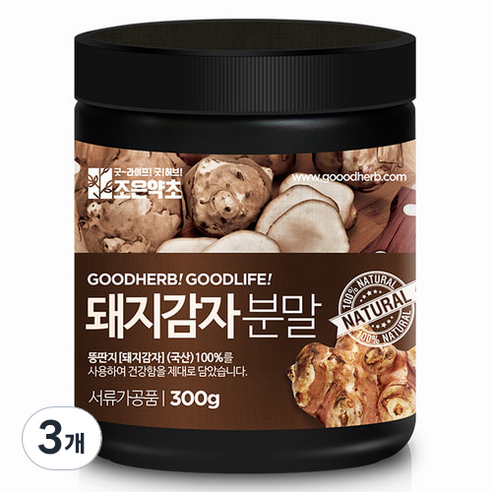 조은약초 돼지감자가루, 300g, 3개
