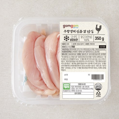 곰곰 무항생제 인증 닭 안심 (냉장), 350g, 1개 한강