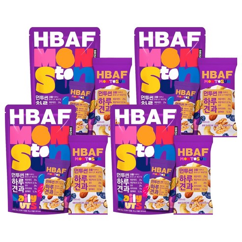 바프 먼투썬 하루견과 퍼플 믹스넛, 200g, 4개
