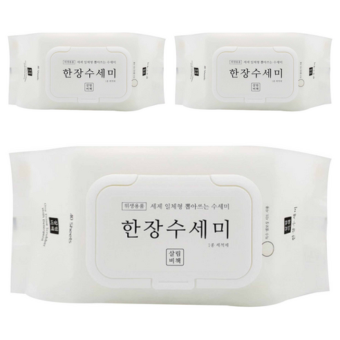 살림비책 일회용 뽑아쓰는 세제일체형 한장수세미, 40개입, 3개