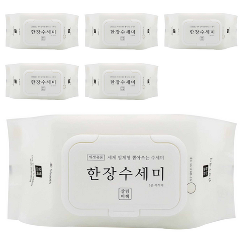 살림비책 일회용 뽑아쓰는 세제일체형 한장수세미, 40개입, 6개