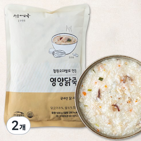 서울마님죽 영양닭죽 (냉장), 500g, 2개
