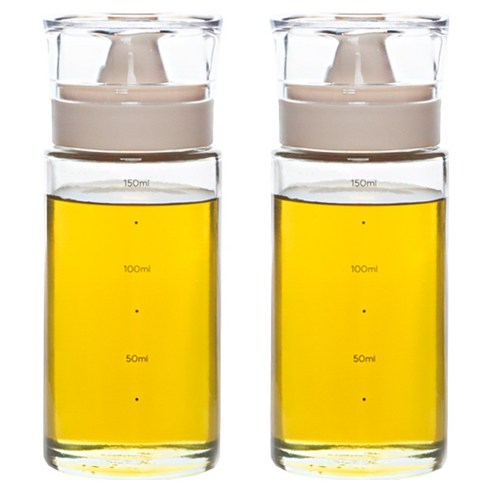 키텐실 시노글라스 신형 오일 병 베이지, 170ml, 2개