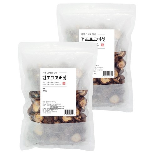 자연 그대로 담은 건조표고버섯 채, 200g, 2개