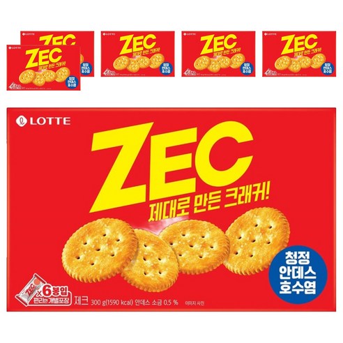 롯데제과 제크오리지날, 300g, 6개