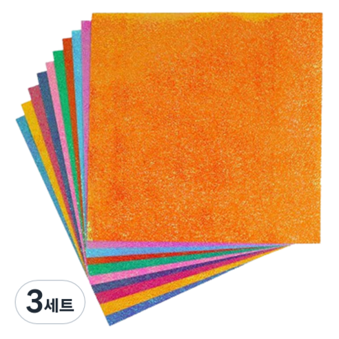 미소로운 이벤트 펄 종이접기 컬러 믹스 10 x 10 cm 50p 세트, 3세트, 10색