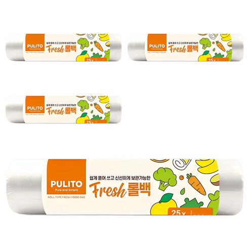 뿌리또 프레쉬 롤백 중 25cm x 35cm, 중(M), 200개입, 4개
