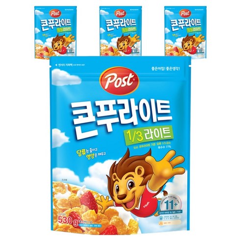 포스트 콘푸라이트 라이트 시리얼, 530g, 4개