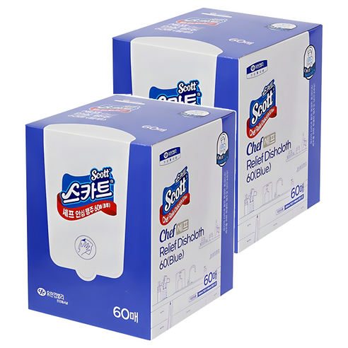 스카트 셰프 안심 행주, 60개입, 2개