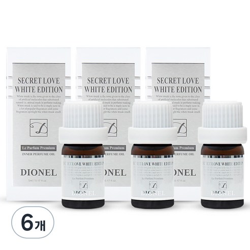디오넬 시크릿 러브 화이트 에디션 여성청결제, 5ml, 6개