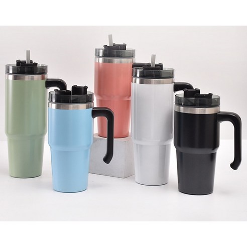편리성과 스타일이 조화된 파스텔 스텐 빨대 텀블러