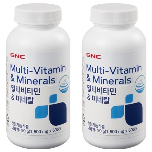 GNC 멀티비타민 앤 미네랄 90g, 60정, 2개