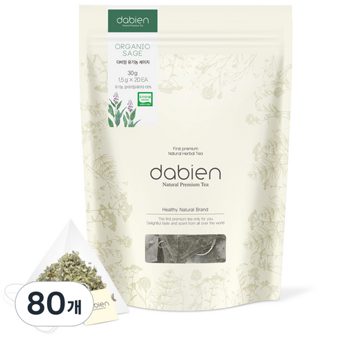 다비앙 유기농 세이지차, 1.5g, 20개입, 4개