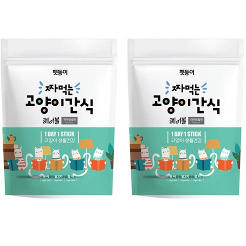 펫둥이 짜먹는 고양이 간식 3가지맛 30P, 참치, 연어, 닭고기, 30g, 2개입