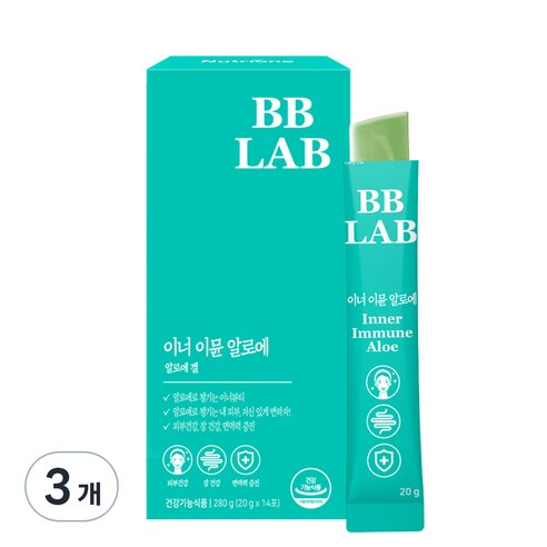 뉴트리원 비비랩 이너 이뮨 알로에 14p, 280g, 3개