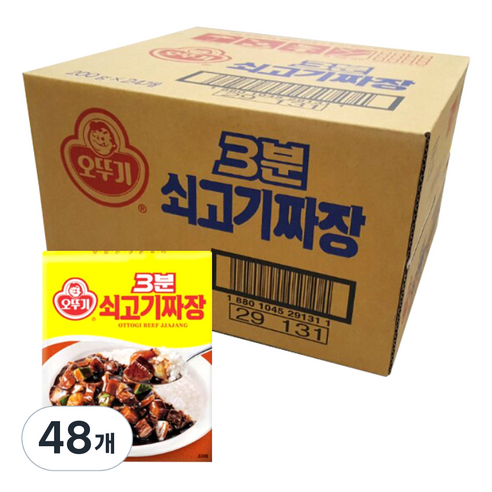 오뚜기 3분 쇠고기 짜장, 48개, 200g