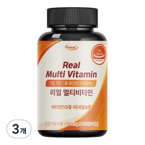 퍼니트 리얼 멀티비타민 45g, 90정, 3개