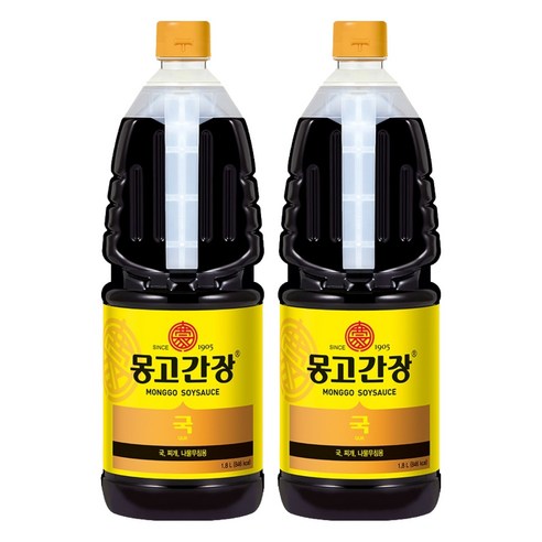 몽고간장 국간장, 1.8L, 2개