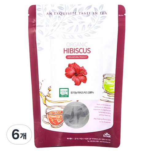 티트라움 유기농 히비스커스, 1.2g, 20개입, 6개