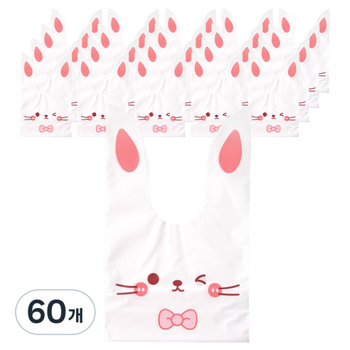 러블리 미니 포장 구디백, 윙크토끼, 60개