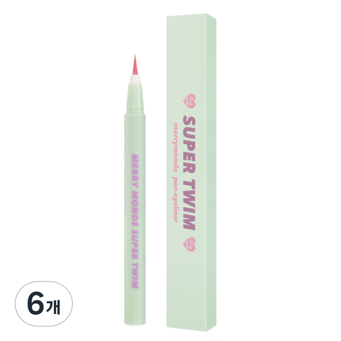 메리몽드 슈퍼트임 펜 아이라이너 0.5g, 04캔디트임, 6개
