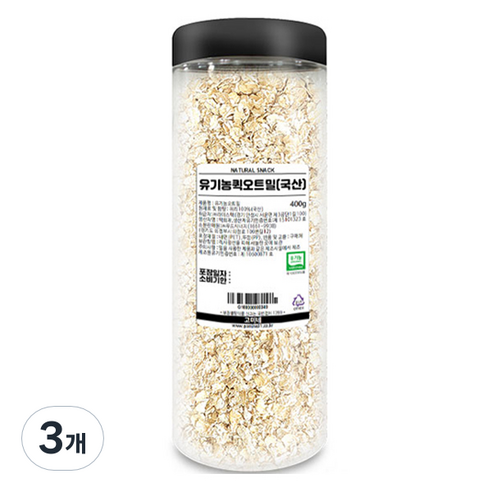 고미네 유기농 퀵 오트밀, 400g, 3개