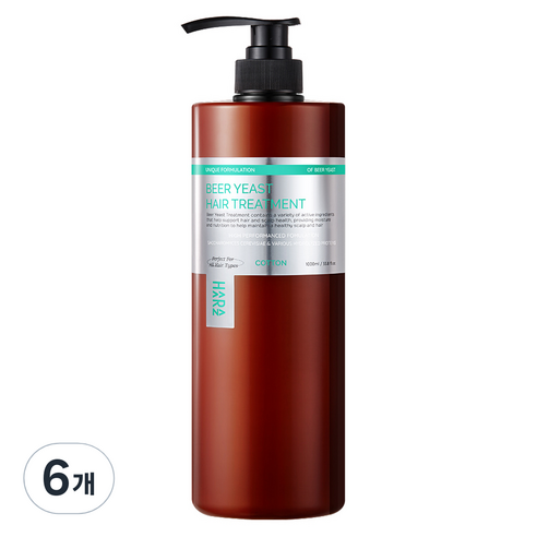 하라즈 맥주효모 트리트먼트 코튼향, 1L, 6개