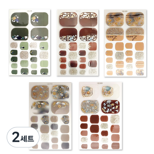 패디 스티커 5종 세트, 가을밤, 2세트
