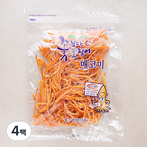 한양식품 꽃보다 오징어 매코미, 200g, 4팩