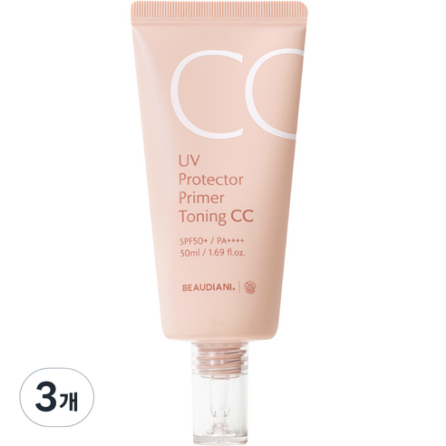 뷰디아니 UV 프로텍터 프라이머 토닝 CC크림 SPF50+ PA++++ 50ml, 3개