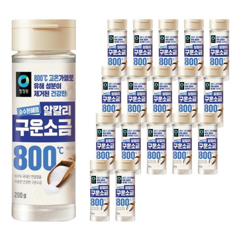 청정원 순수천혜염 알칼리 구운소금, 200g, 18개