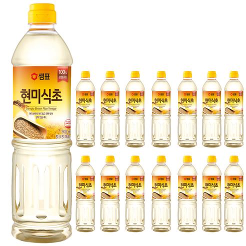 샘표 합성향 없는 현미식초, 900ml, 15개