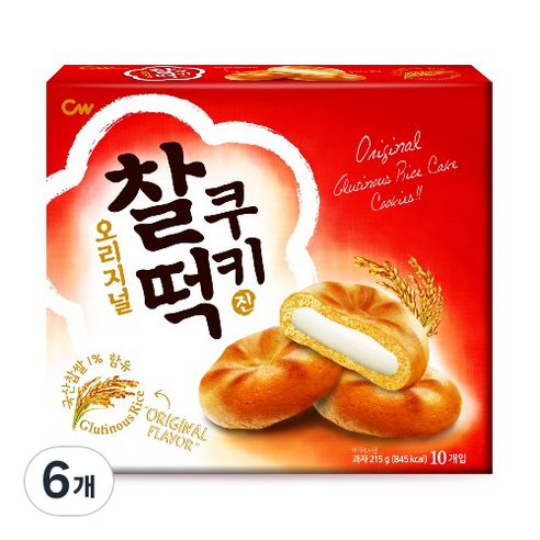 청우 찰떡쿠키 오리지날 10P, 215g, 6개