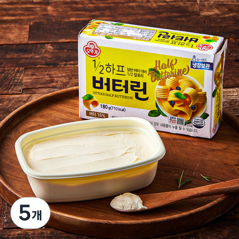 오뚜기 1/2 하프 버터린, 180g, 5개