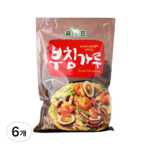 곰표 부침가루, 500g, 6개