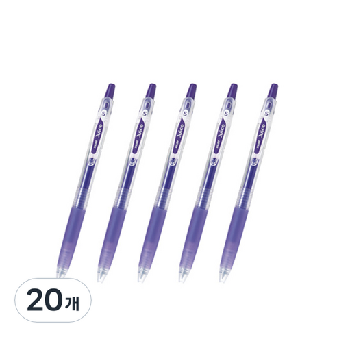 파이롯트 주스 젤잉크펜 0.5mm LJU-10EF, 바이올렛, 20개