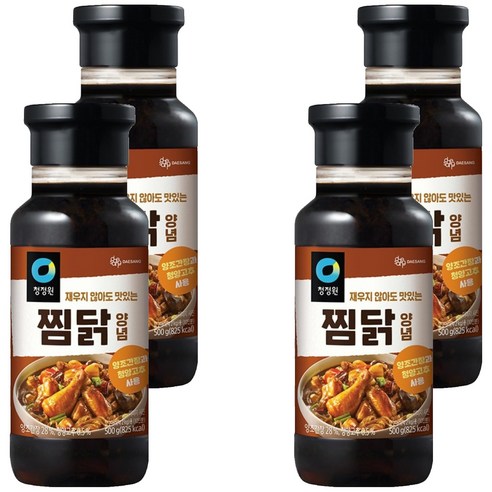 청정원 찜닭 양념 소스, 500g, 4개