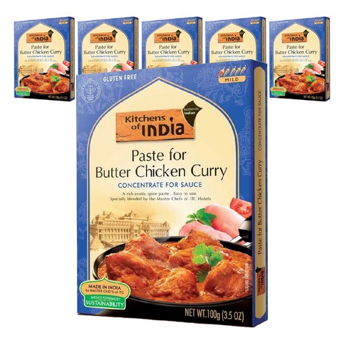키친오브인디아 버터 치킨 커리 페이스트, 100g, 6개