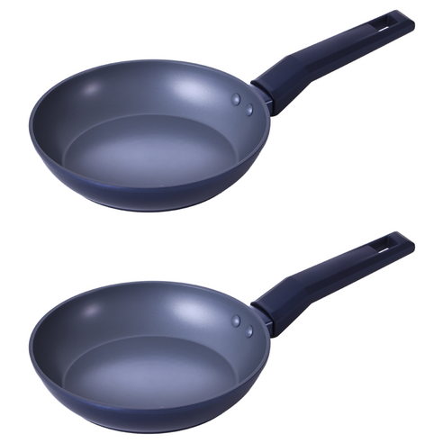 쿠킨 IH 인덕션 그린우드 후라이팬 블루, 20cm, 2개