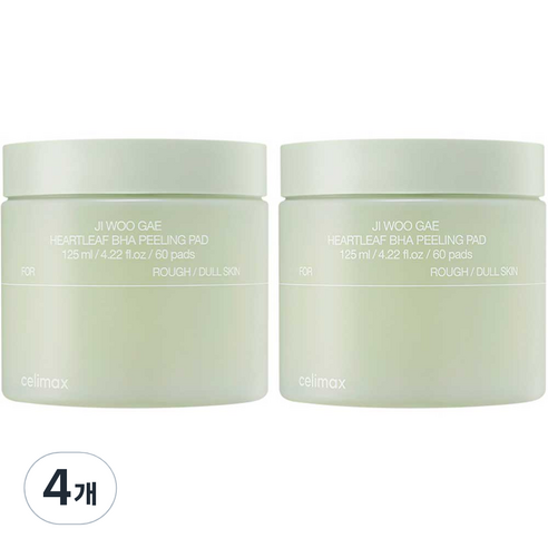 셀리맥스 어성초 BHA 지우개 필링 패드 60p, 60매입, 4개