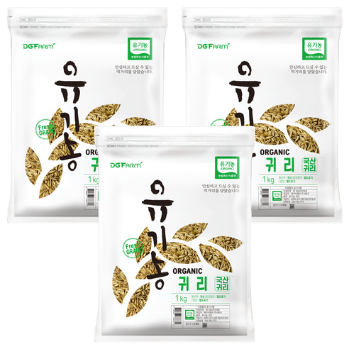 대구농산 유기농 귀리, 1kg, 3개