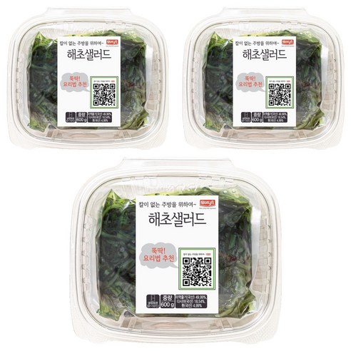 나무새 해초 샐러드, 600g, 3개
