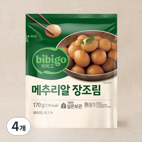 비비고 메추리알 장조림, 170g, 4개