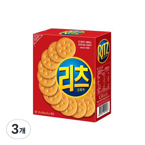 리츠 크래커, 120g, 3개