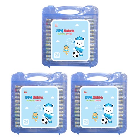 영아트 크레파스 블루 3p, 24색