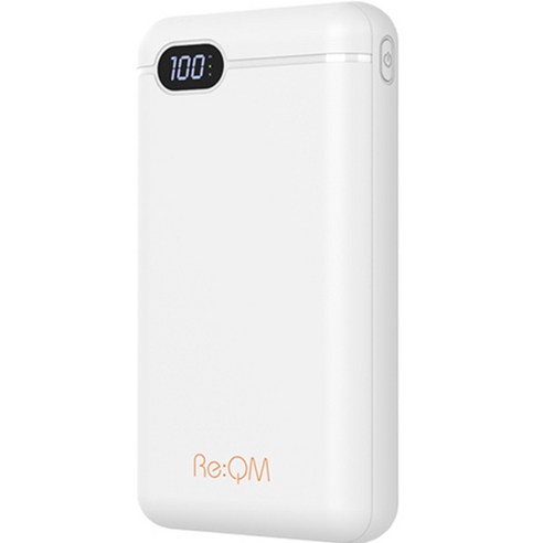 리큐엠 고속충전 보조배터리 20000mAh USB타입C, QP2000A1, 화이트