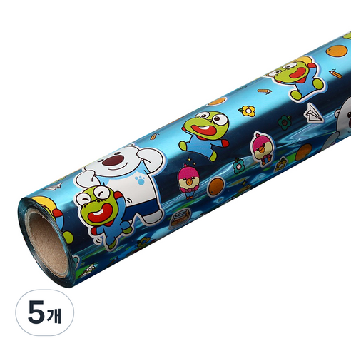 위드 뽀로로 증착롤 포장지 중 37.5cm x 12m, 블루, 5개
