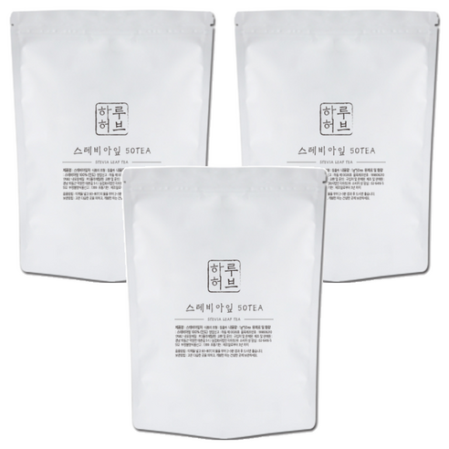 하루허브 스테비아잎차 대용량, 1g, 50개입, 3개