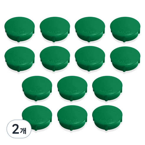 마그피아 칼라원형 자석홀더 무광 특대 14p, 초록, 2개
