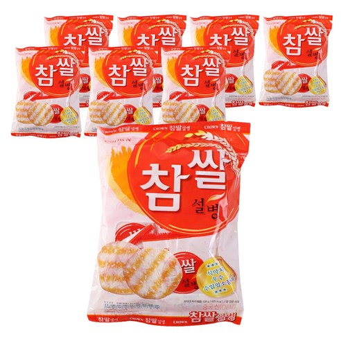 크라운 참쌀설병, 128g, 8개